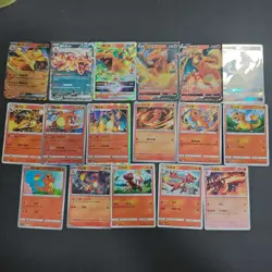 Pokemon TCG Charizard Charmander Charmeleon Master Ball Holo Lot*17 FM - Image 1