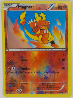 Magmar 10/111 Pokemon - Reverse Holo XY Furious Fists LP - Image 1