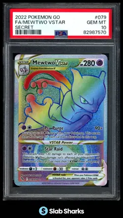 2022 POKEMON SWORD & SHIELD GO #079/078 MEWTWO VSTAR SECRET RARE PSA 10 - Image 1