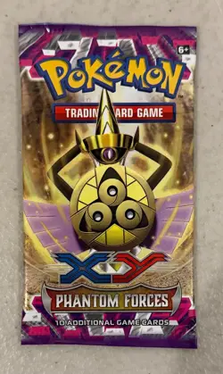 2015 POKEMON XY PHANTOM FORCES FACTORY SEALED BOOSTER PACK AEGISLASH ART - Image 1