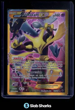 2016 POKEMON XY FATES COLLIDE #125/124 ALAKAZAM EX SECRET RARE - Image 1