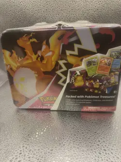 Pokemon TCG Charizard Collector’s Treasure Chest Lunch Box Tin NEW Sealed - Image 1