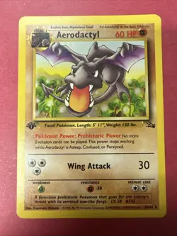 Aerodactyl - 1st Edition - Fossil - Pokemon TCG - HP - Non Holo - Image 1