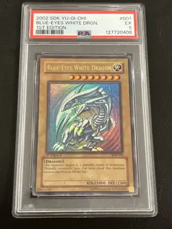 Yugioh Blue-Eyes White Dragon SDK-001 Starter Deck: Kaiba 1st Edition PSA 5 - Image 1