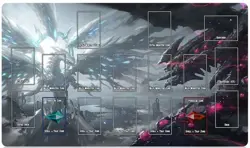 YuGiOh Playmat Blue Eyes White Dragon VS Red Eyes Black Dragon Game Mat Play Mat - Image 1