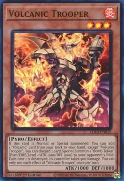 Yugioh! LP Volcanic Trooper - LD10-EN019 - Ultra Rare - 1st Edition Lightly Play - Image 1