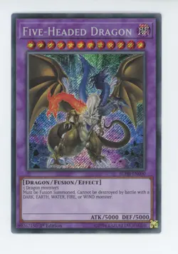 Yugioh Five-Headed Dragon BLHR-EN000 Secret Rare 1st Edition NM - Image 1