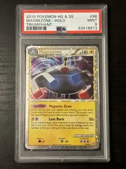 Psa 9 MINT Magnezone Prime 2010 Triumphant 96/102 Holo Pokemon Card Prime Holo - Image 1