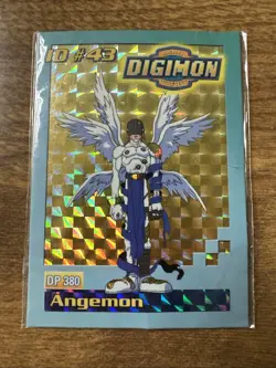 1999 Bandai Digimon Trading Card Angemon Exclusive Holo ID #43 New Sealed - Image 1