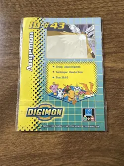 1999 Bandai Digimon Trading Card Angemon Exclusive Holo ID #43 New Sealed - Image 2