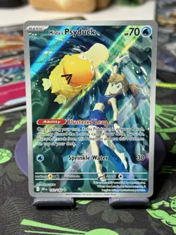 Pokemon TCG Misty's Psyduck Illustration Rare Card 193/182 SV:10 Destined Rivals - Image 1