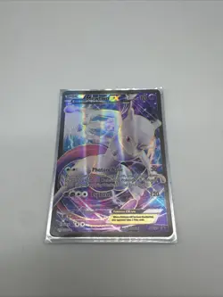 Pokemon Mewtwo EX TCG Full Art Holo Card Promo XY125 Black Star - Image 1