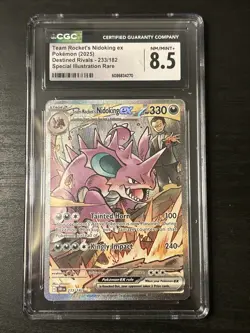 Team Rocket's Nidoking ex 233/182 SIR Destined Rivals Pokemon Card Cgc 8.5 - Image 1