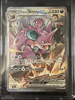 Team Rocket's Nidoking ex 233/182 SIR Destined Rivals Pokemon Card Cgc 8.5 - Image 2
