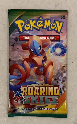 2016 POKEMON XY ROARING SKIES SEALED 10 CARD SEALED BOOSTER PACK DEOXYS ART - Image 1