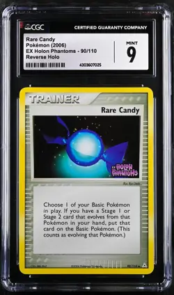 CGC 9 Rare Candy EX Holon Phantoms 90/110 Reverse Holo 2006 Pokemon Card psa - Image 1