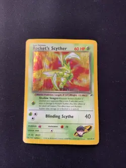 Rocket Scyther Holo Creased (Gym Heroes) 13/132 Rare Vintage Pokemon Card - Image 1
