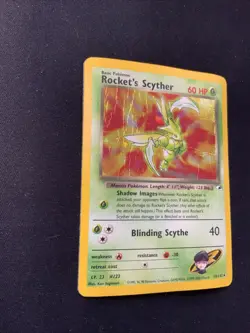 Rocket Scyther Holo Creased (Gym Heroes) 13/132 Rare Vintage Pokemon Card - Image 2