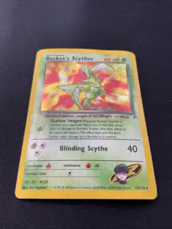 Rocket Scyther Holo Creased (Gym Heroes) 13/132 Rare Vintage Pokemon Card - Image 4