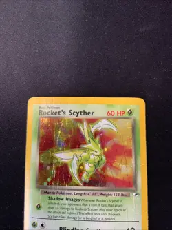 Rocket Scyther Holo Creased (Gym Heroes) 13/132 Rare Vintage Pokemon Card - Image 5