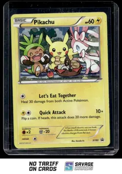 2016 Pokemon Black Star Promo Card Pikachu #XY95 - Image 1
