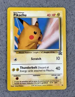 Pikachu 26 Snap Black Star Promo POKEMON Card TCG LP - Image 1
