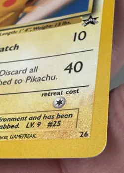 Pikachu 26 Snap Black Star Promo POKEMON Card TCG LP - Image 4