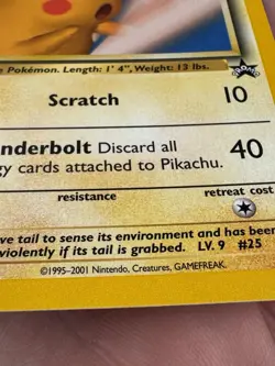 Pikachu 26 Snap Black Star Promo POKEMON Card TCG LP - Image 5