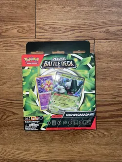 Meowscarade Ex Pokemon TCG Deluxe Battle Deck New Sealed 3 Foil Cards + Deck Box - Image 1