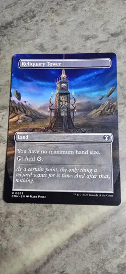 Reliquary Tower (Borderless) Commander Masters Regular Land Uncommon MTG NM - Image 1