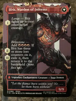 MTG TCG Final Fantasy Clive, Ifrit's Dominant Borderless 0385 Reg Mythic Dbl Sid - Image 2