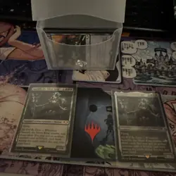 MTG Warhammer 40k Commander Deck - Necron Dynasties Opened & Sleeved W. Deck Box - Image 1