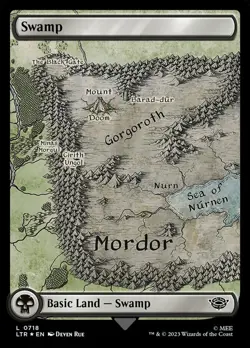1 x Swamp (718) - Surge Foil - The Lord of the Rings: Tales of Middle-Earth - NM - Image 1