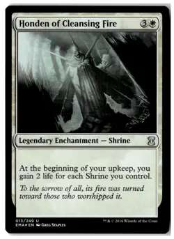 MTG Foil Honden of Cleansing Fire - Eternal Masters Moderately Played English - Image 1