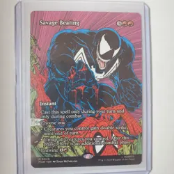 Savage Beating Borderless MTG Spider-Man Mythic 0026 - Image 1