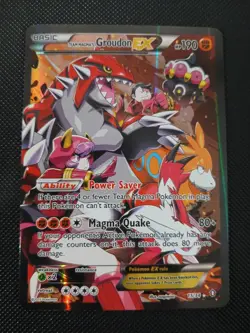 Pokemon TCG Team Magma's Groudon EX 15/34 Full Art Double Crisis Holo Card - Image 1
