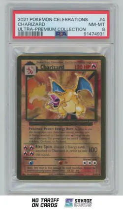 2021 Pokemon Celebrations Ultra-Premium Collection Charizard PSA 8 #4/102 - Image 1