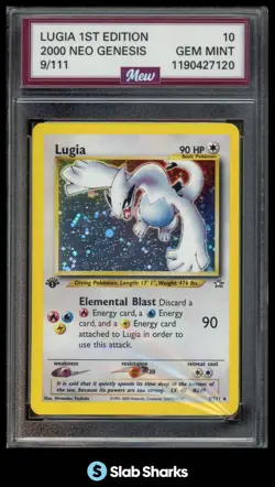 2000 POKEMON NEO GENESIS 1ST EDITION #9/111 LUGIA HOLO MEW 10 - Image 1
