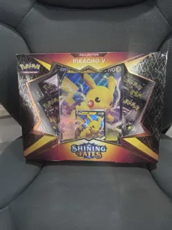 Pokemon TCG Pikachu V Shining Fates Box Premium Collection Factory Sealed - Image 1