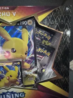Pokemon TCG Pikachu V Shining Fates Box Premium Collection Factory Sealed - Image 3