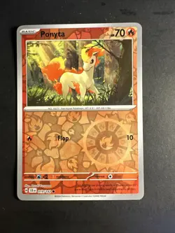 2024 Pokemon S&V Stellar Crown Ponyta 19 /142 Reverse Holographic Holo Foil - Image 1