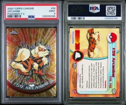 Pokemon PSA 9 Arcanine T.V. #59 Topps Chrome - Image 1