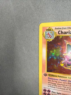 1999 POKEMON SET 1ST EDITION #4/102 CHARIZARD HOLO THICK STAMP - Image 4