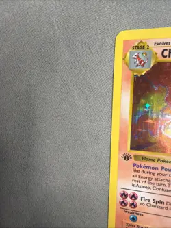 1999 POKEMON SET 1ST EDITION #4/102 CHARIZARD HOLO THICK STAMP - Image 5
