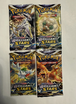 (Lot of 4) Pokemon TCG: Sword & Shield-Brilliant Stars Sleeved Booster Pack #7 - Image 1