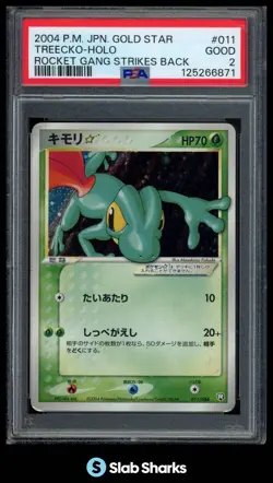 2004 POKEMON ROCKET GANG STRIKES BACK (JAPANESE) #011/084 TREECKO HOLO PSA 2 - Image 1