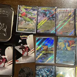 Pokemon Card Lot Of 30 TCG Ultra Rares EX,V,ar ,SR,etc. Sleeved W Mini Tin Nm - Image 2