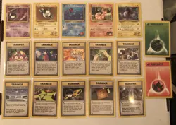 Lot of 15 Gym Heroes Set Pokemon Cards plus 2 Energy Cards - Image 1