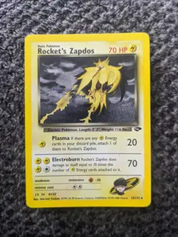 Pokemon Card - Rocket's Zapdos 15/132 Gym Challenge Rare Holo - Image 1