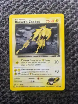 Pokemon Card - Rocket's Zapdos 15/132 Gym Challenge Rare Holo - Image 2